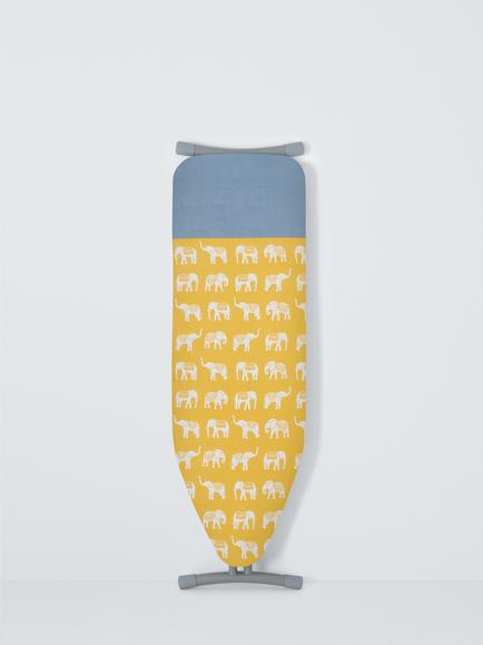 John Lewis Elephant Safari Ironing Board Cover, Mustard, Mustard