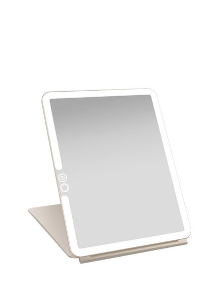 LUNA London Eclipse Travel Mirror, Soft Stone