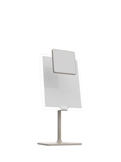 LUNA London Orbit Standing Vanity Mirror, Soft Stone