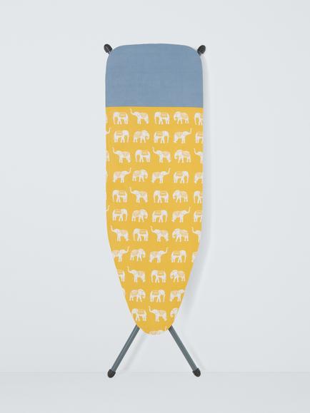 John Lewis Compact Ironing Board, 114 x 38cm, Grey & Mustard - view 2, Grey & Mustard