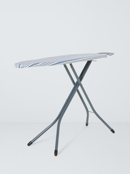 John Lewis Ironing Board, 122 x 38cm, Grey / Navy & White, Grey / Navy & White