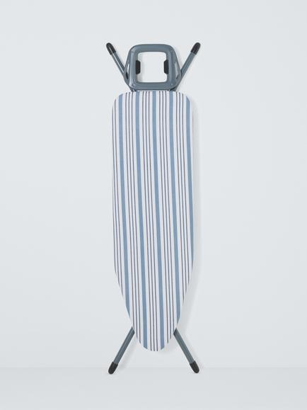 John Lewis Ironing Board, 122 x 38cm, Grey / Navy & White - view 2, Grey / Navy & White
