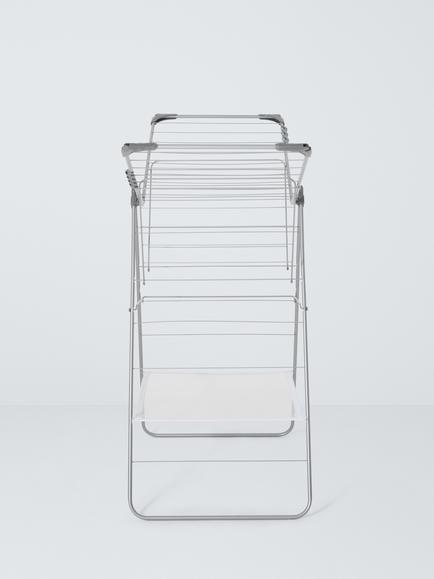 John Lewis X Wing Indoor Clothes Airer, Silver - view 2, Siliver