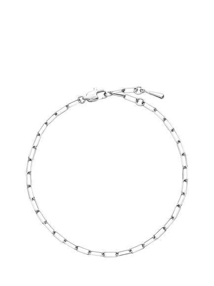 Missoma Mini Paperclip Chain Bracelet, Silver, Silver