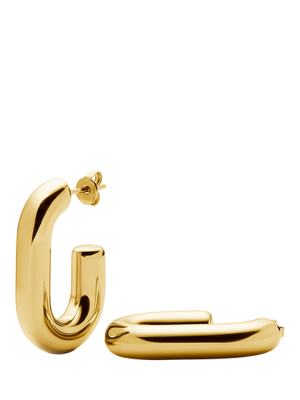 Missoma Chubby Oval Hoop Earrings, Gold, Gold