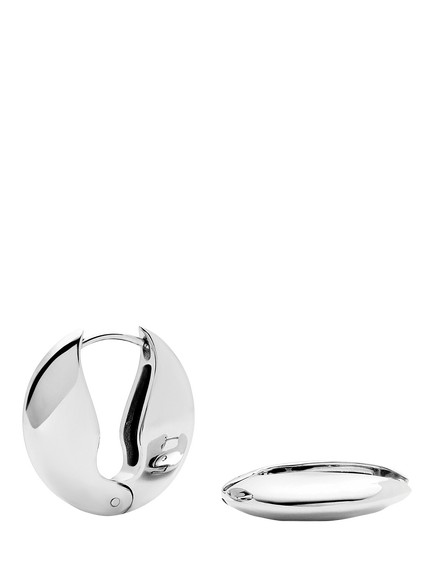 Missoma Keyhole Hoop Earrings, Silver