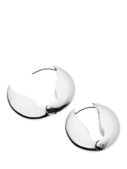Missoma Keyhole Hoop Earrings - view 2, Silver