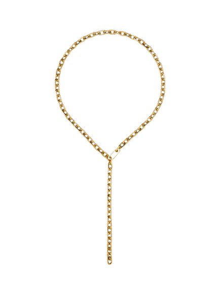 Missoma Square Paperclip Chain Necklace - view 2, Gold