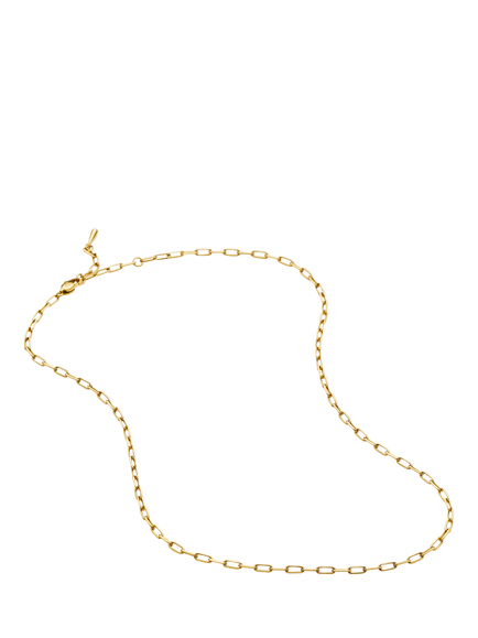 Missoma Mini Paperclip Chain Necklace, Gold - view 2, Gold