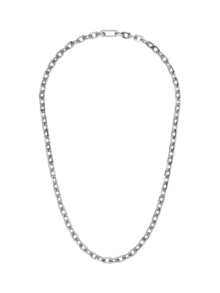 Missoma Square Paperclip Chain Necklace, Silver