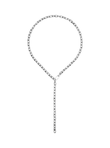 Missoma Square Paperclip Chain Necklace - view 2, Silver