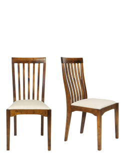 Laura Ashley OUTLET Garrat Dining Chairs, Set of 2, Dark Brown, Dark Brown
