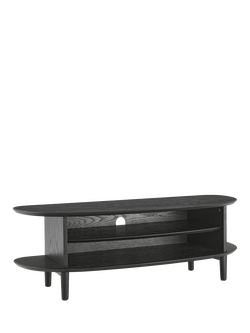 John Lewis OUTLET Wing TV Stand, Black, Black