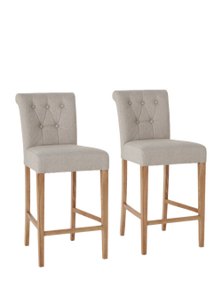 John Lewis OUTLET Margo Bar Stools, Set of 2, Natural, Natural