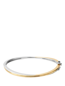 Astley Clarke Aurora Weave Mixed Metal Bangle, Gold/Silver, Gold/Silver