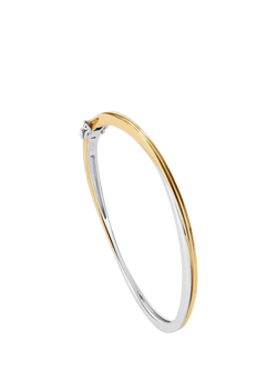 Astley Clarke Aurora Weave Mixed Metal Bangle, Gold/Silver - view 2, Gold/Silver