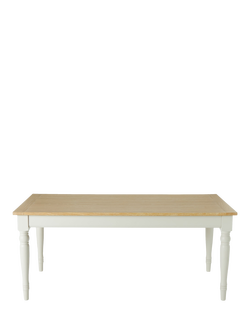 John Lewis OUTLET Foxmoor 4-6 Seater Fixed Dining Table, FSC-Certified (Acacia Wood), Oak & Cream, Cream
