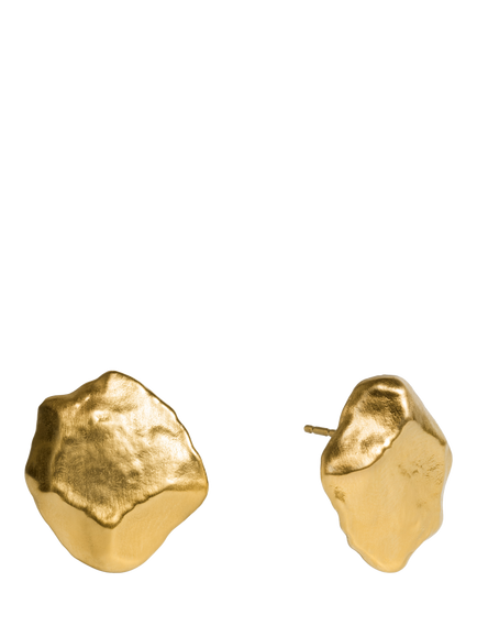 Monica Vinader Fragment Large Stud Earrings, Gold, Gold