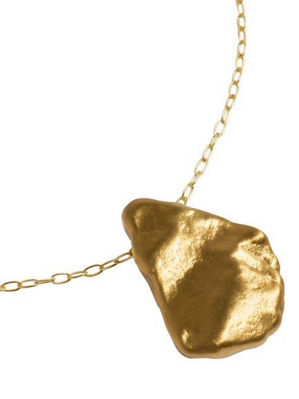 Monica Vinader Bold Shell Fragment Chain Necklace, Gold, Gold