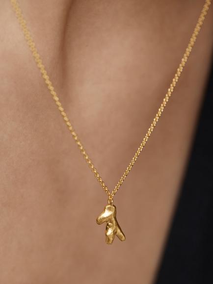 Monica Vinader Fragment Small Chain Necklace, Gold - view 2, Gold