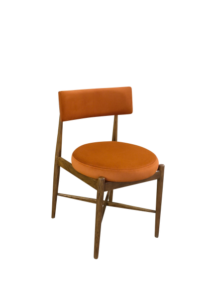 G Plan Flora Dining Chair, Burnt Orange/Warm Oak, Burnt Orange