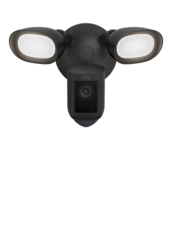 Ring Floodlight Cam Pro (2nd Generation) Wired Smart Security Camera with Built-in Wi-Fi, Black, Black