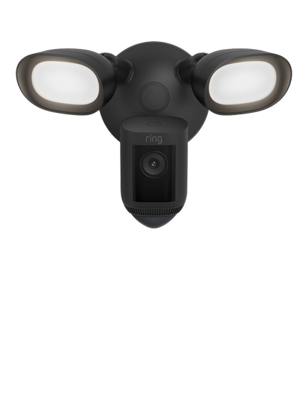 Ring Floodlight Cam Pro (2nd Generation) Wired Smart Security Camera with Built-in Wi-Fi, Black, Black