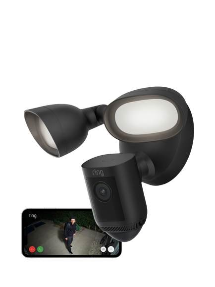 Ring Floodlight Cam Pro (2nd Generation) Wired Smart Security Camera with Built-in Wi-Fi, Black - view 2, Black