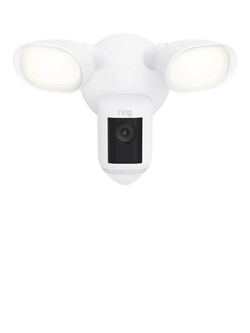 Ring Floodlight Cam Pro (2nd Generation) Wired Smart Security Camera with Built-in Wi-Fi, White, White
