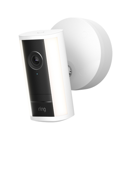 Ring Spotlight Cam Pro (2nd Generation) Wired with Built-in Wi-Fi & Siren Alarm, White, White