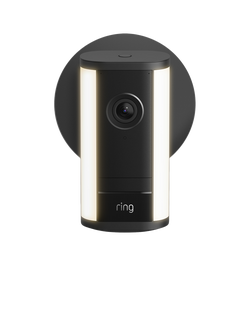 Ring Spotlight Cam Pro (2nd Generation) Wired with Built-in Wi-Fi & Siren Alarm, Black, Black