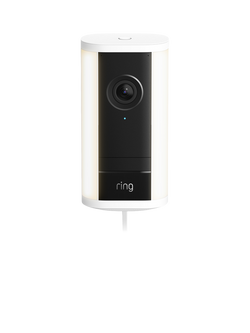 Ring Spotlight Cam Pro (2nd Generation) Plug-In with Built-in Wi-Fi & Siren Alarm, White, White