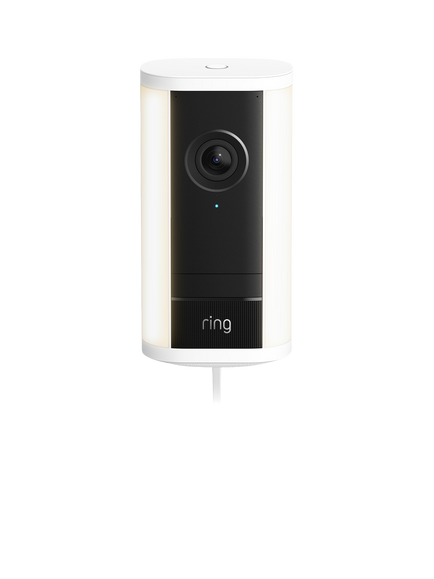 Ring Spotlight Cam Pro (2nd Generation) Plug-In with Built-in Wi-Fi & Siren Alarm, White, White