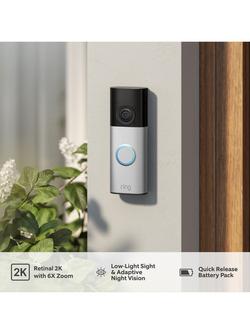 Ring Battery Video Doorbell Plus (2nd Generation), Nickel Silver - view 2, Nickel Silver