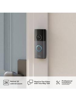Ring Wired Video Doorbell (2nd Generation), Speckled Grey - view 2, Speckled Grey