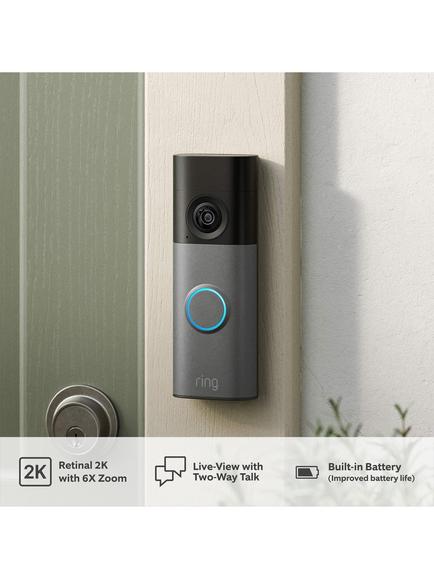 Ring Battery Video Doorbell (2nd Generation), Matte Mocha - view 2, Matte Mocha