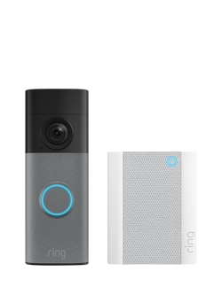 Ring Battery Video Doorbell (2nd Generation) with Chime (2nd Generation), Speckled Grey, Speckled Grey