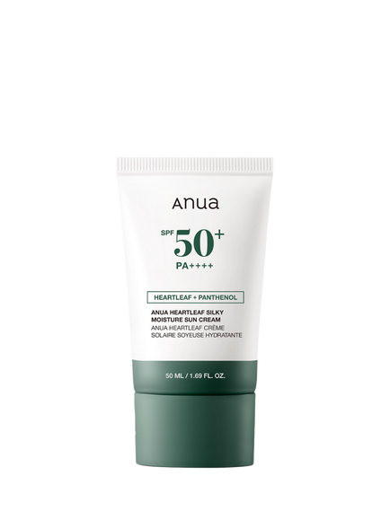 Anua Heartleaf Silky Moisture Sun Cream SPF 50+ PA+++, 50ml, Clear
