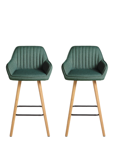 John Lewis OUTLET Toronto Bar Stool, Set of 2, Moss, Moss