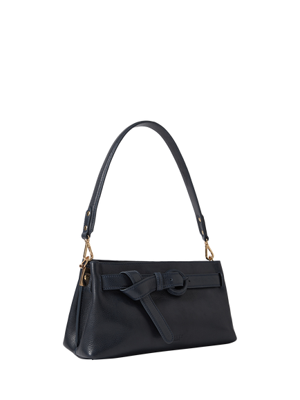 OSPREY LONDON East West Leather Shoulder Bag - view 2, Navy