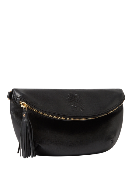 OSPREY LONDON Luxe Leather Milano Sling Bag - view 2, Black