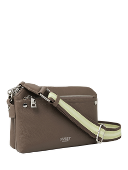 OSPREY LONDON Stella Leather Crossbody Bag - view 2, Dark Truffle