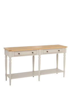 John Lewis OUTLET Foxmoor Large Console Table, FSC-Certified, Like New, Oak/Cream, White