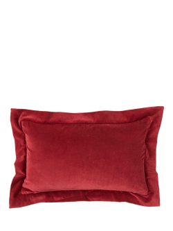 Truly Velvet Rectangular Cushion Cover, Red, Red