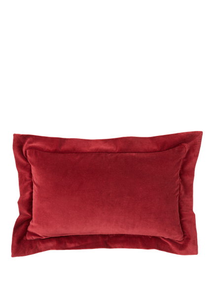 Truly Velvet Rectangular Cushion Cover, Red, Red