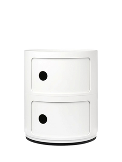 Kartell OUTLET Componibili 2-Tier Side Table, White, White