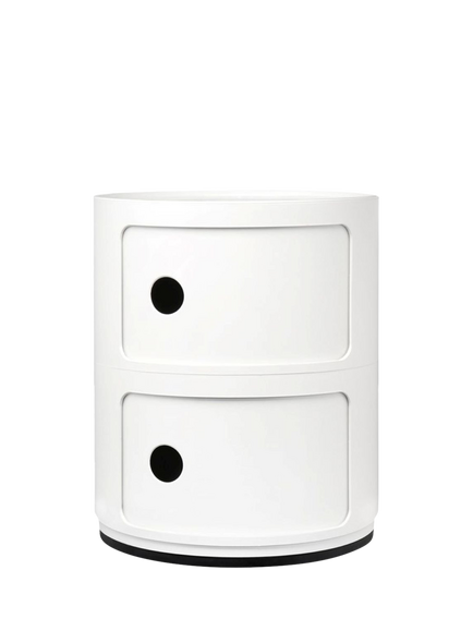 Kartell OUTLET Componibili 2-Tier Side Table, White, White