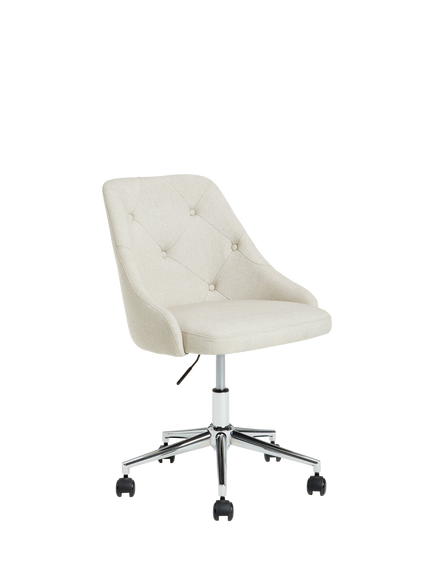John Lewis OUTLET Tilly Button Back Office Chair, Natural, Natural Cream