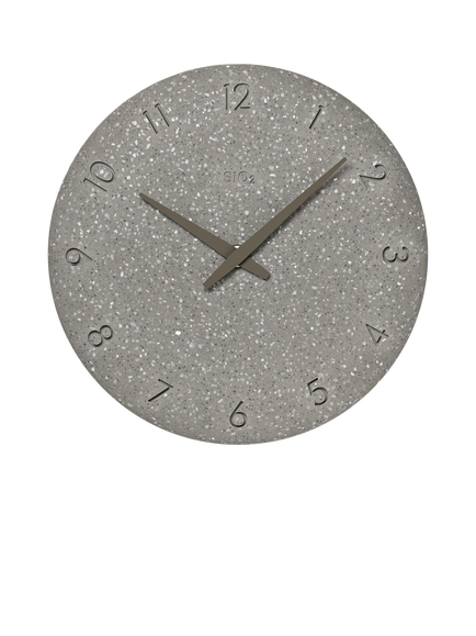 Lemnos SiO2 Limestone Wall Clock, 25.5cm, Grey, Grey