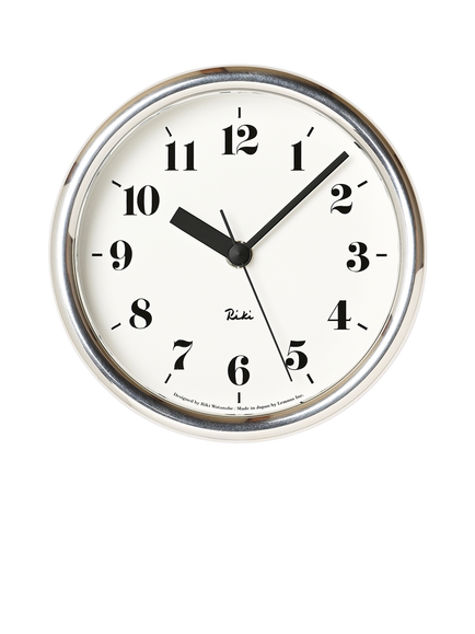 Lemnos Riki Watanabe Small Wall Clock, 16cm, Aluminium, Aluminium